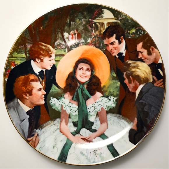 Gone with the Wind "Scarlett & Her Suitors" 1989 Plate #2567N - Picture 8 of 9
